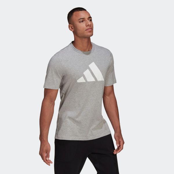 adidas T-shirt polyester licht grijs GP9504