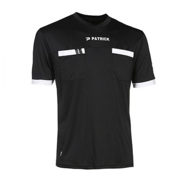 patrick scheidsrechters shirt korte mouwen zwart Ref101-BLK
